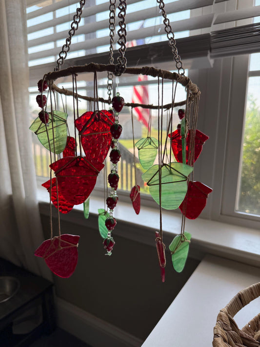 Strawberry Shortcake Windchime Stained Glass Pattern