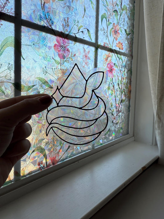 Raindrop Snake Suncatcher | Viper Window Sticker | Suncatcher Window Cling | Rainbow Window Decal