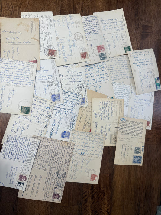 Vintage Post War Germany Post Cards | Orignal Writing in German