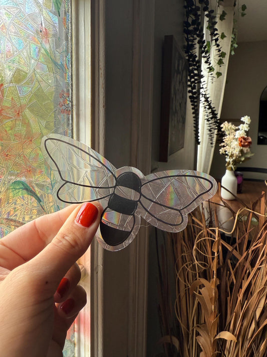 Honeybee Suncatcher | Bee Window Sticker | Suncatcher Window Cling | Rainbow Window Decal