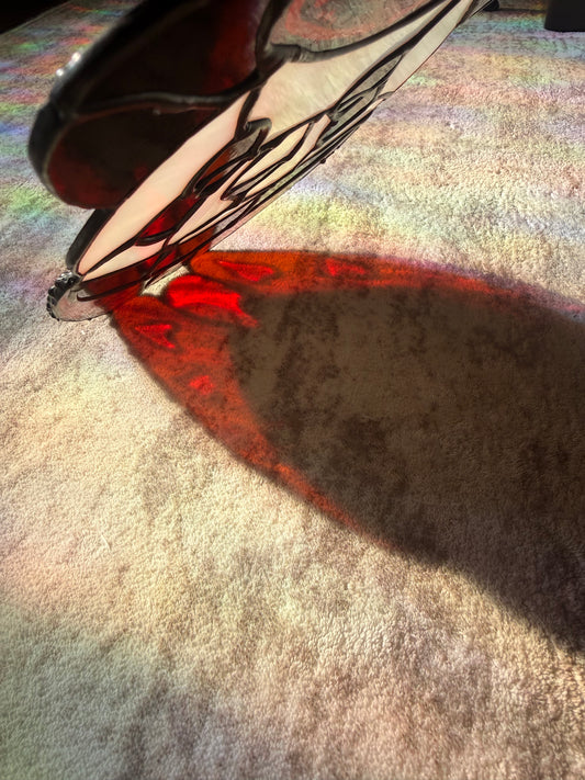 Cowboy Panda Bear Stained Glass | Heart Cowboy Suncatcher | Valentines Bear