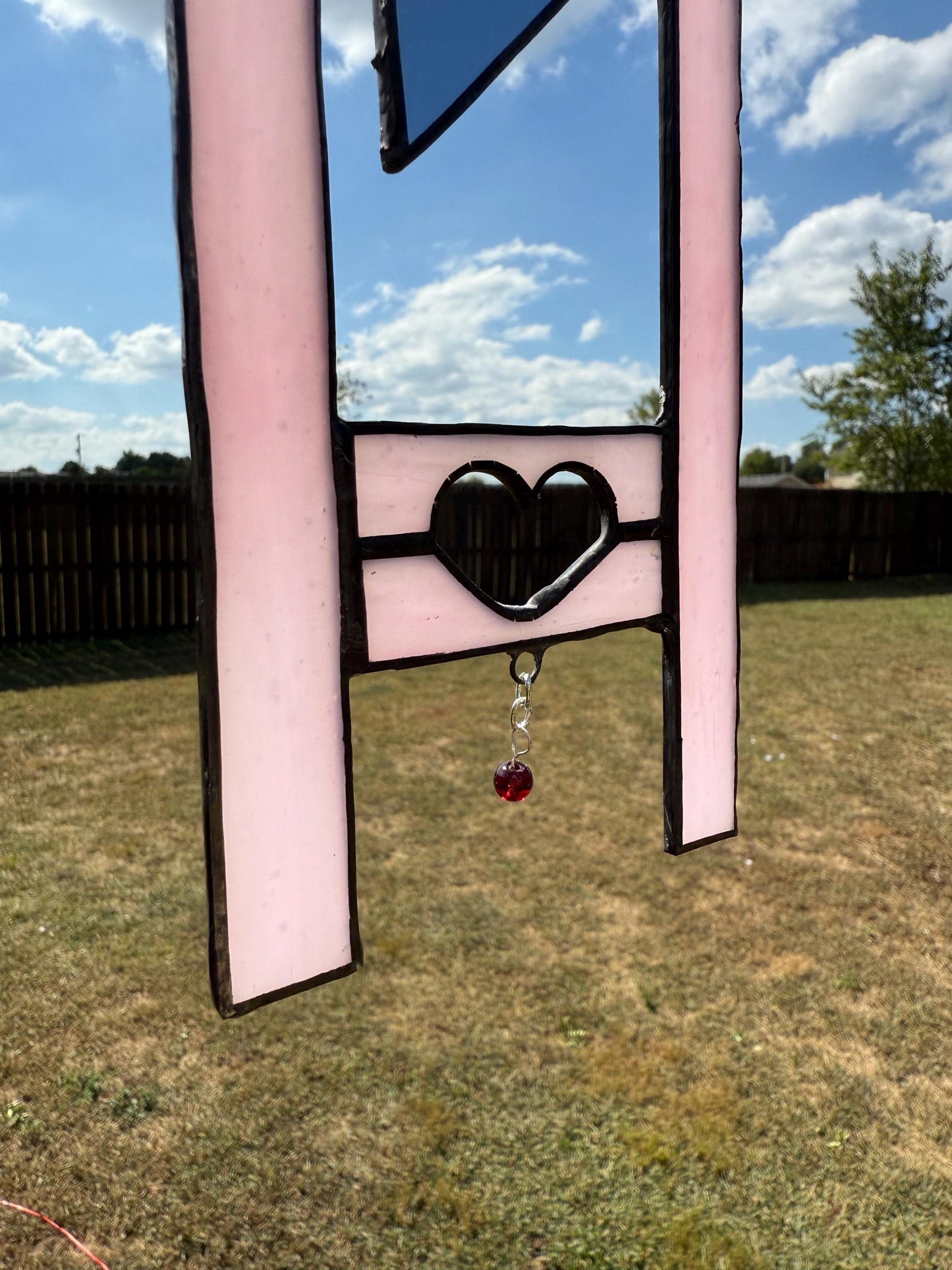 Heart Guillotine Stained Glass Suncatcher Heart/Stained Glass Mirror/Girly Pop Mirror/Guillotine Mirror