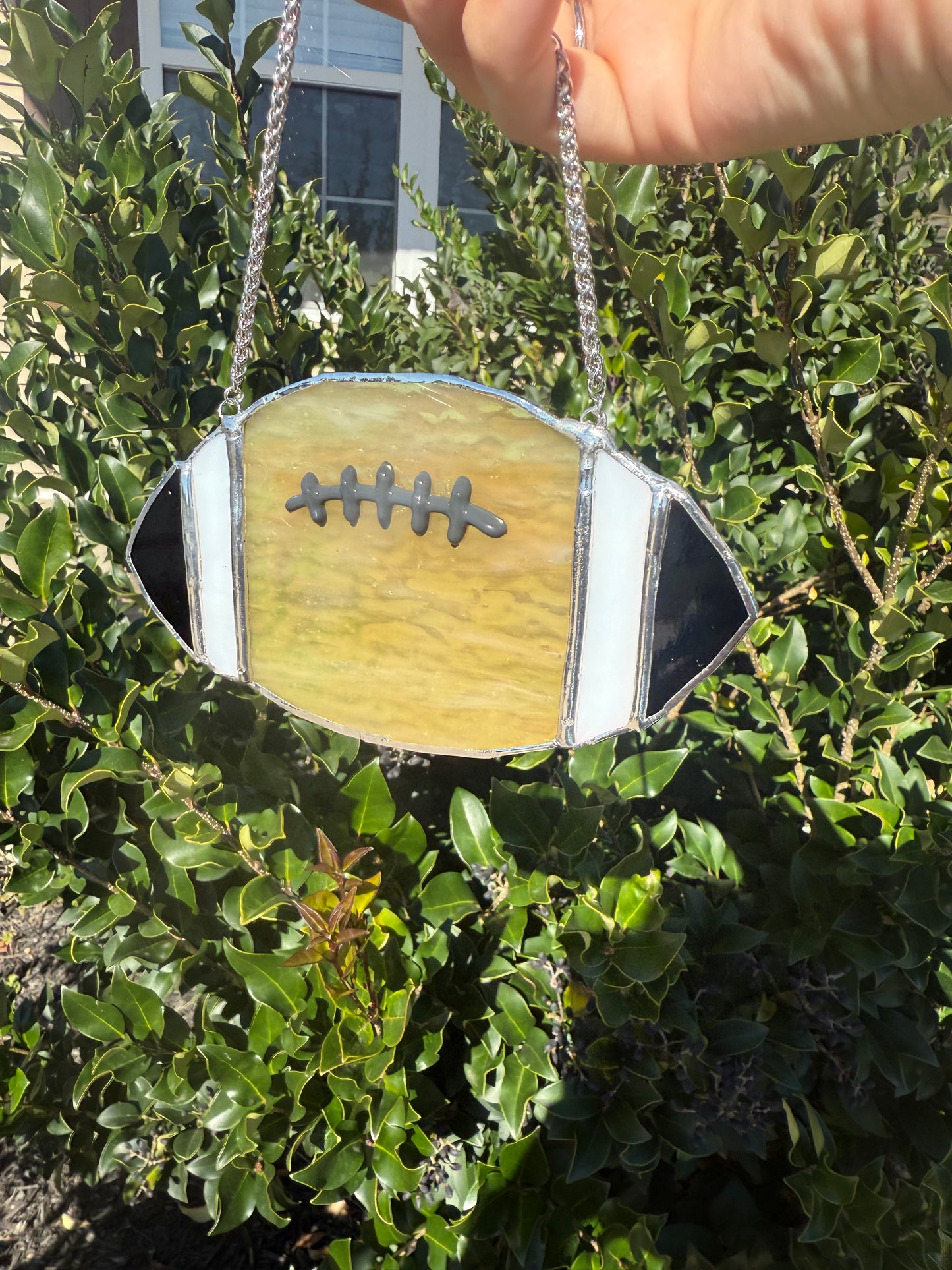 Football Stained Glass Suncatcher - Customizable to Team