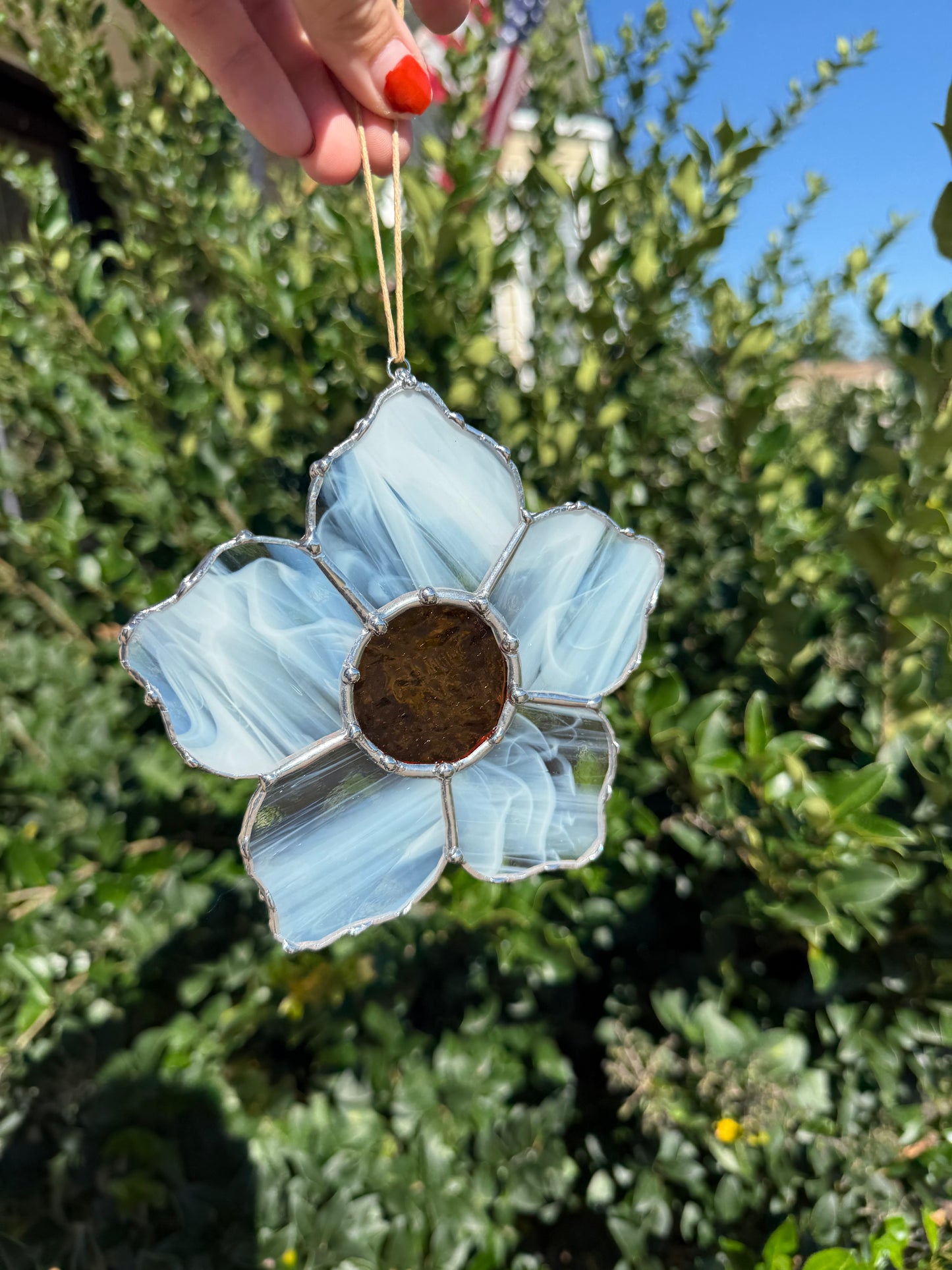 Daisy Stained Glass Suncatcher | Flower Car Accessory Suncatcher