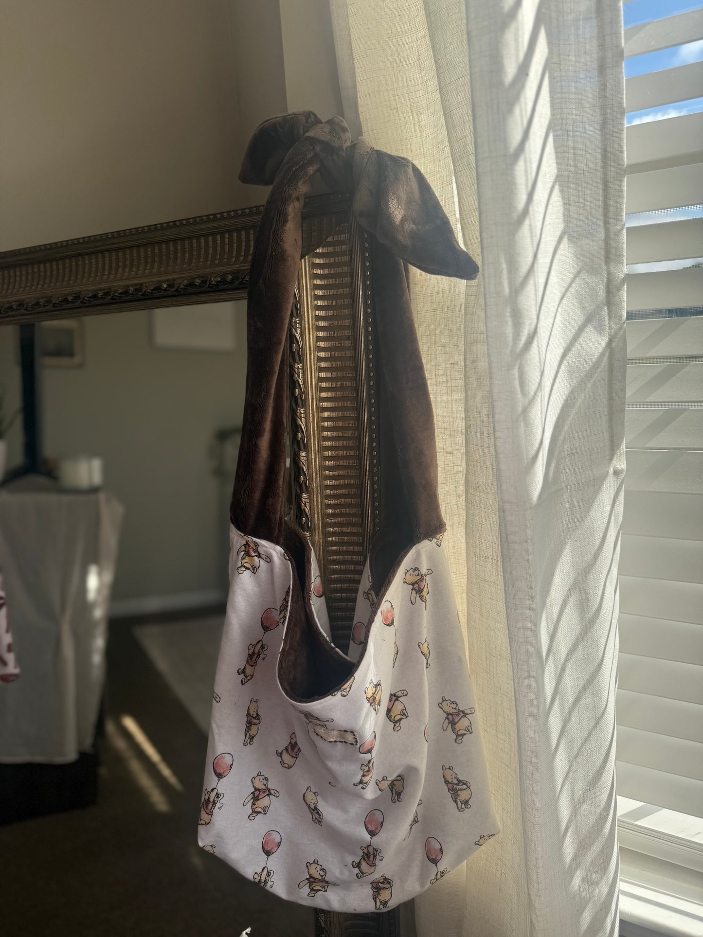 Teddy Bear Cotton Tote Bag | Large Shoulder Bag with Adjustable Strap