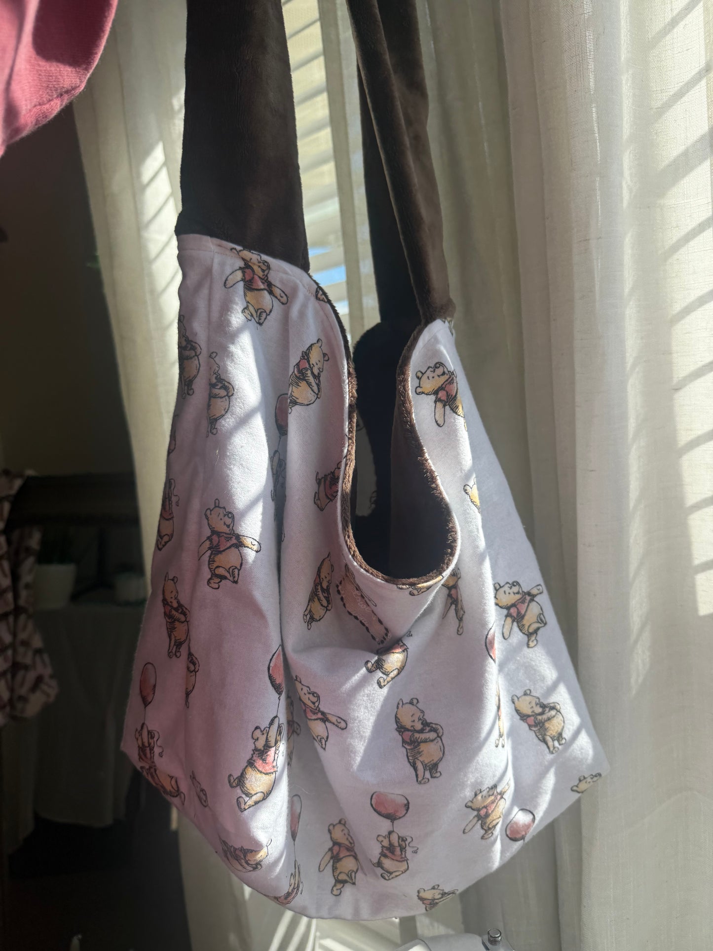 Teddy Bear Cotton Tote Bag | Large Shoulder Bag with Adjustable Strap