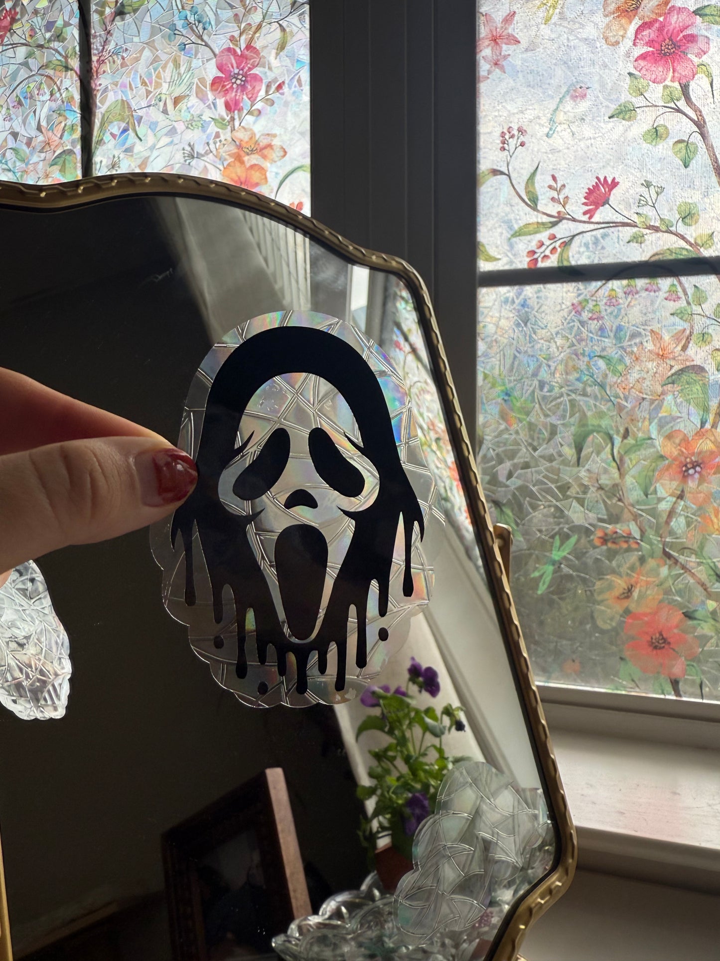Halloween Mask Suncatcher Window Cling
