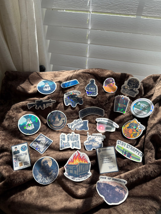 Army Holo Laminate Sticker Packs | Funny Dependa Vinyl Stickers