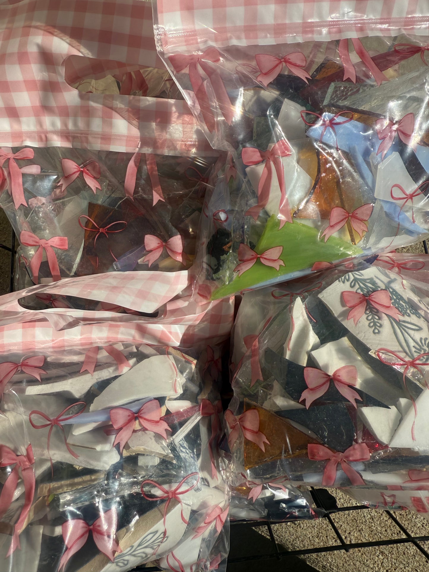 Scrap Stained Glass Pieces / Mosaic Tiles - 1LB