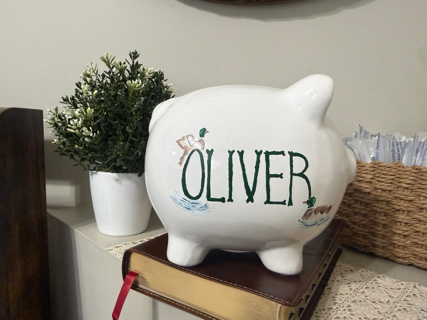 Baby’s First Piggy Bank - Mallard Duck | Southern Nursery Duck Decor