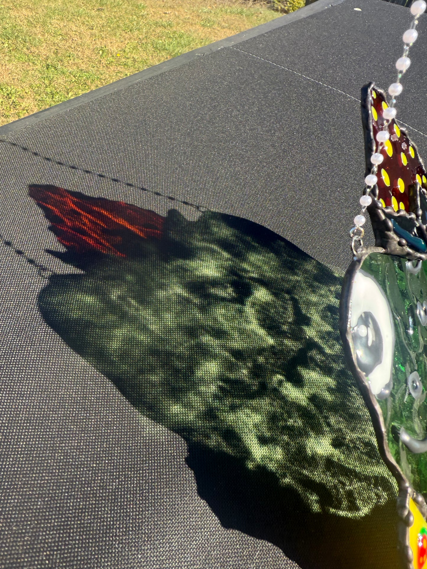 Strawberry Frog Stained Glass | Frog Stained Glass Suncatcher