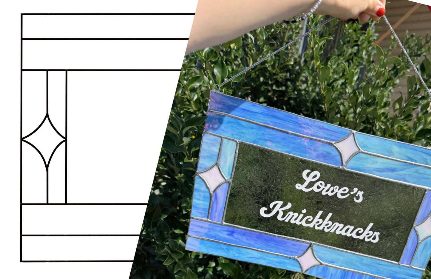 Stained Glass Business Sign Pattern