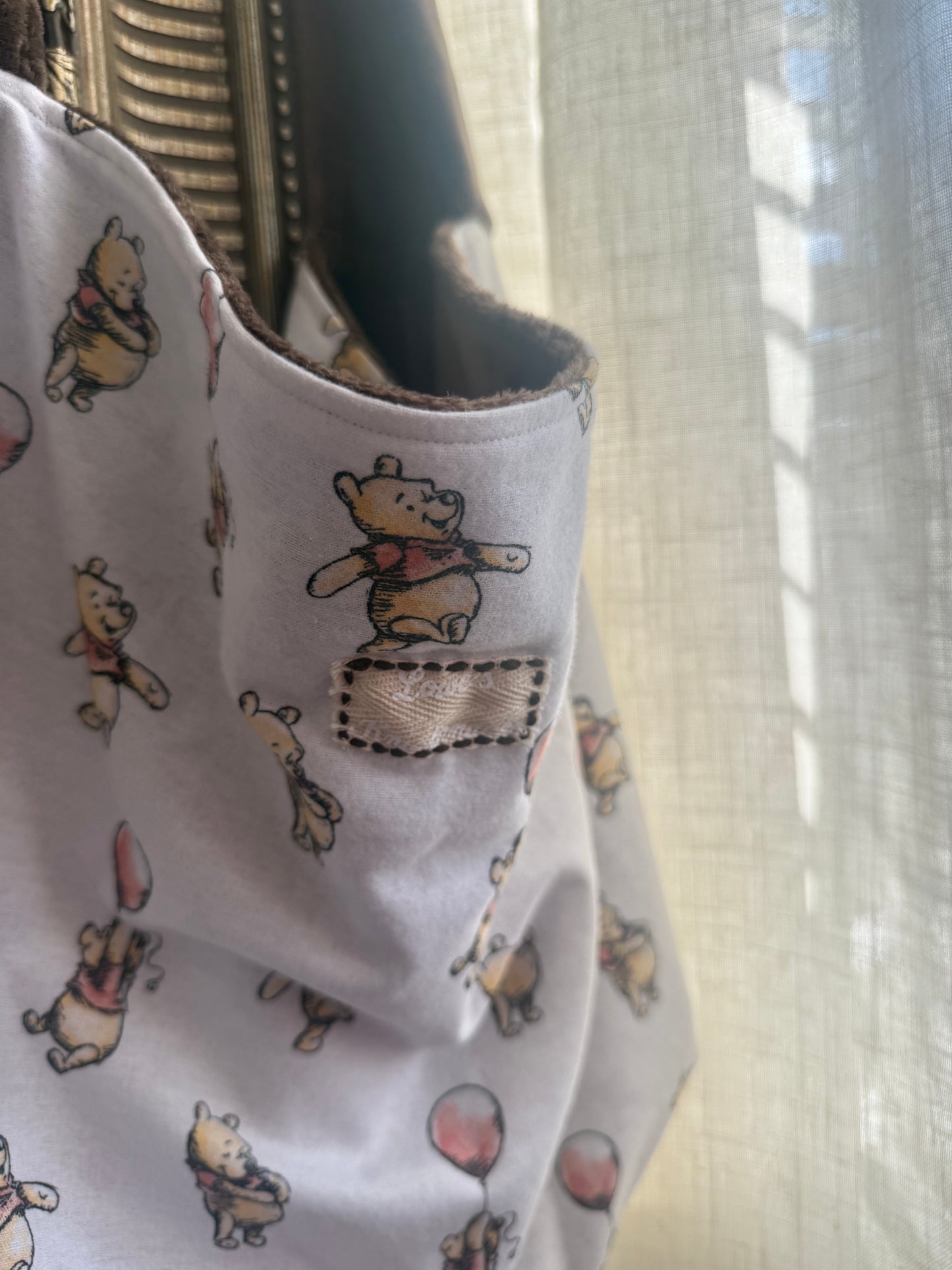 Teddy Bear Cotton Tote Bag | Large Shoulder Bag with Adjustable Strap