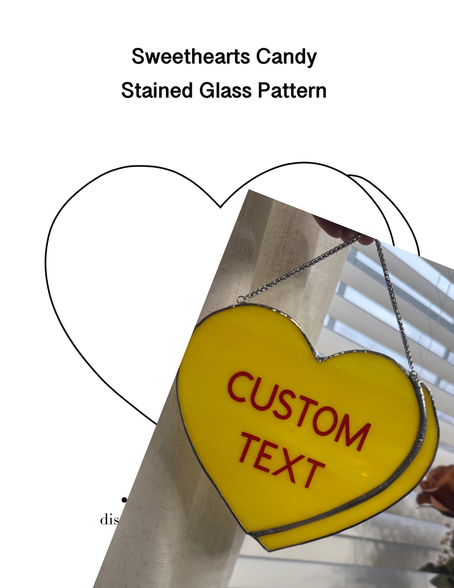 Sweethearts Candy Stained Glass Pattern