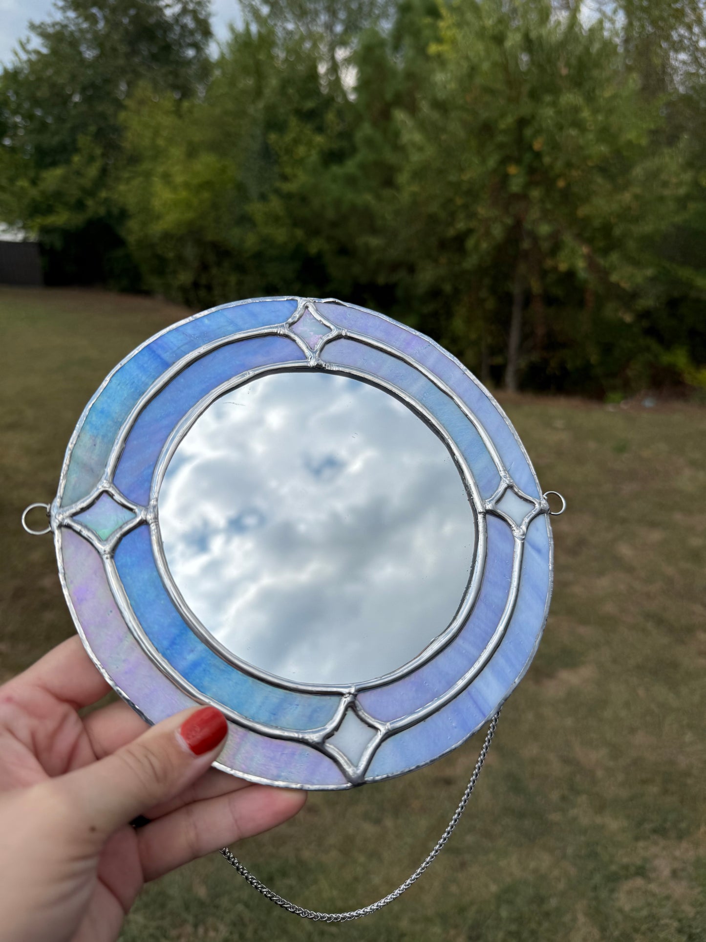 Starbursts Stained Glass Mirror Pattern