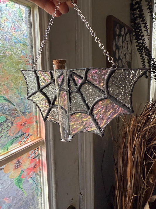 Spiderweb Plant Propagation Station Stained Glass Pattern