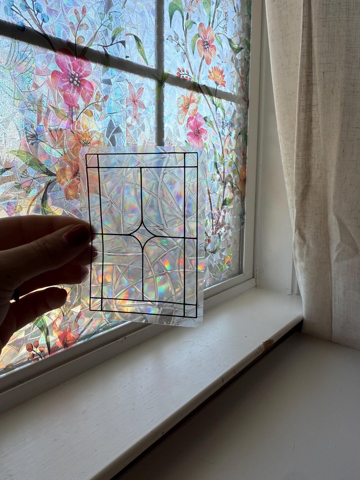 Star Panel Suncatcher | Stars Window Sticker | Suncatcher Window Cling | Rainbow Window Decal