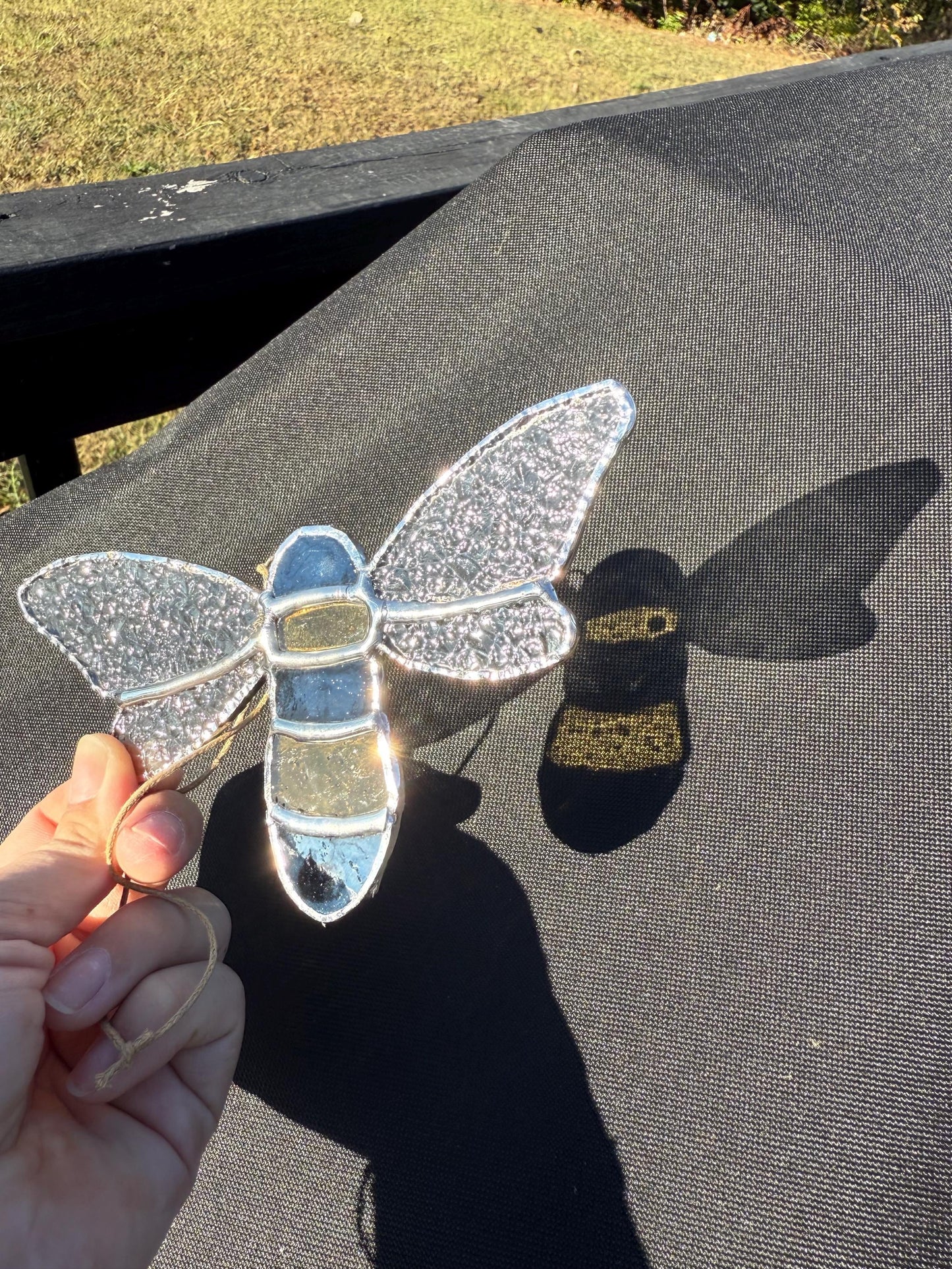 Honey Bee Stained Glass Suncatcher| Bumblebee Suncatcher | Honey Bee Window Decor