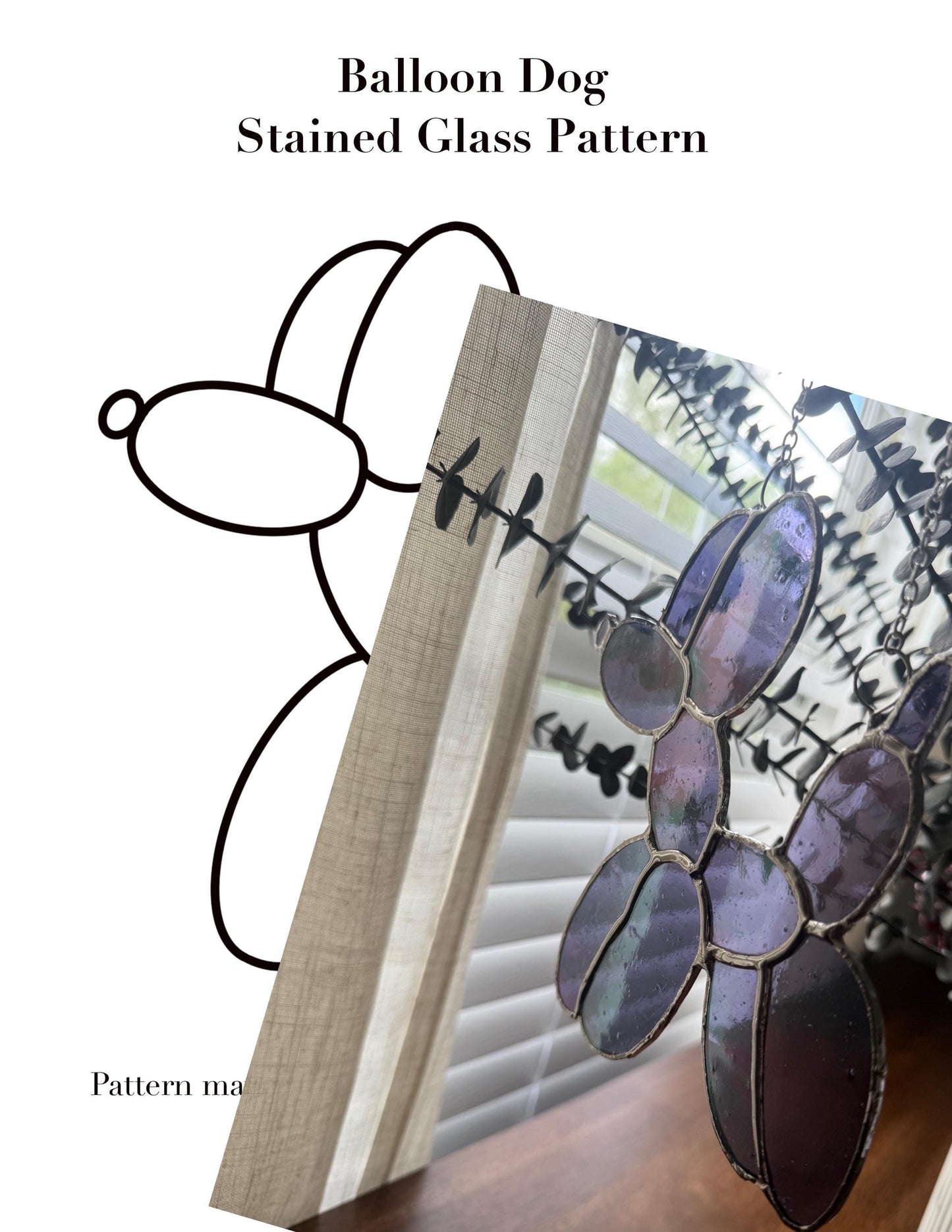 Balloon Animal Stained Glass Pattern
