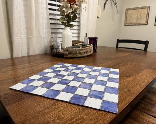 Retro Galaxy Stained Glass Suncatcher Chess Board